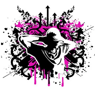 潮流图案矢量素材和人物