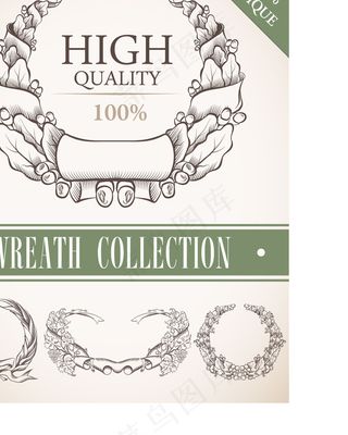 经典手绘圆形边框矢量图5