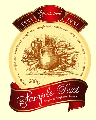 欧洲风格的瓶贴矢量素材瓶身贴