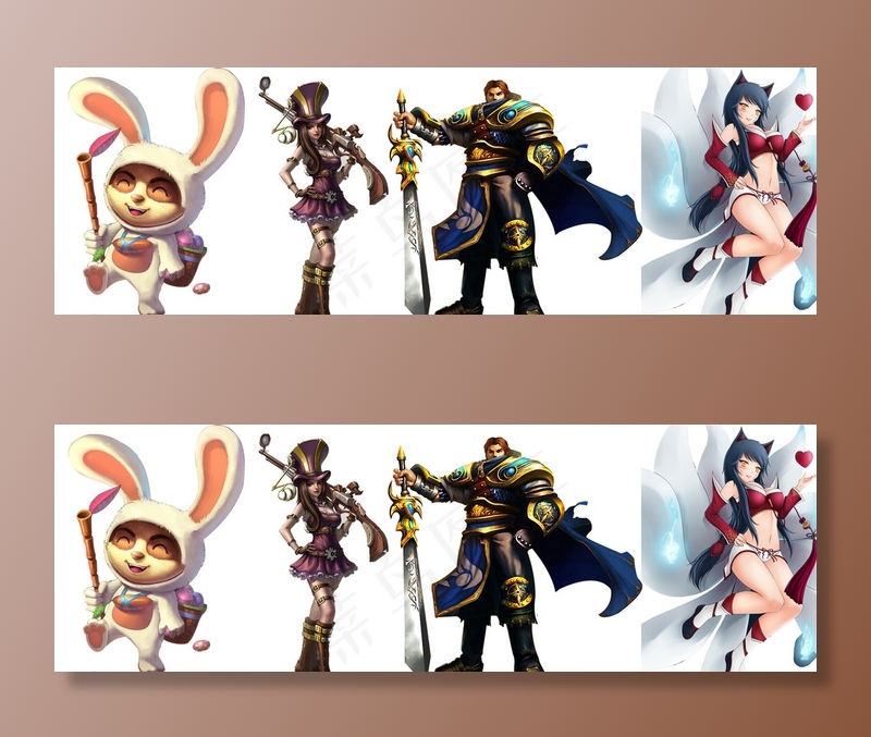 lol 人物图片psd模版下载