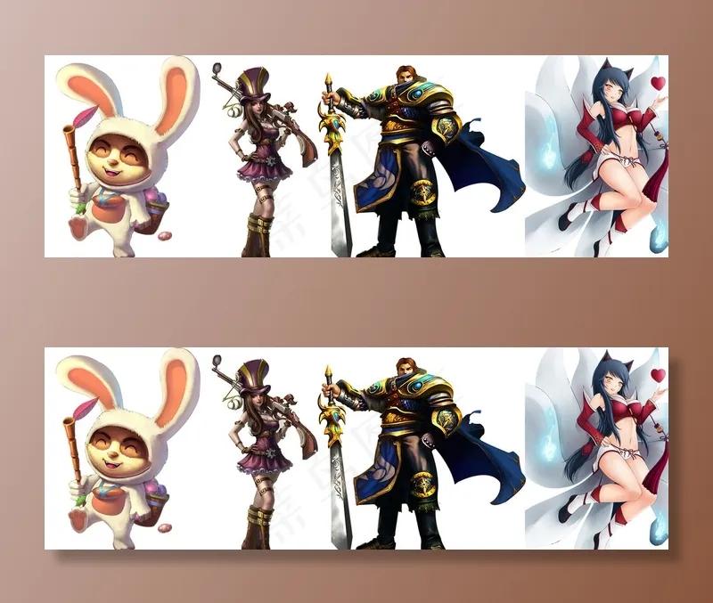 lol 人物图片psd模版下载