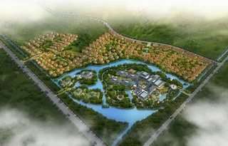 景观鸟瞰效果图图片