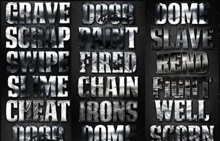 颓废风格电影主题字体设计PS样式V...