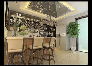 欧式吧台效果图图片