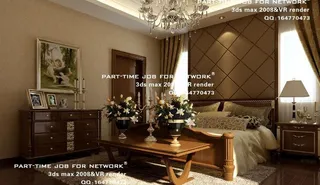 欧式卧室2 3dsmax室内设计模...