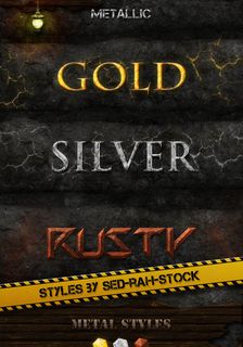 金属磨砂字字体样式