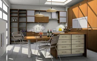 3d厨房效果图图片