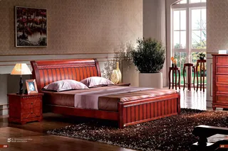 实木床 实木床背景免费图