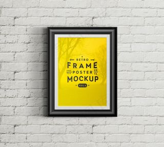 复古框展示文稿海报的效果下载