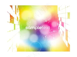 梦幻彩色背景矢量图素材