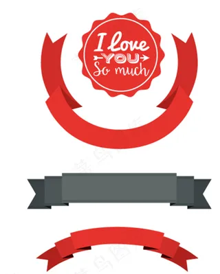 纸丝带 圆形标签图片