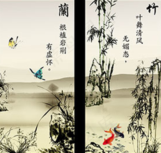 中国风文化展板设计(9070X4535(DPI:72))psd模版下载