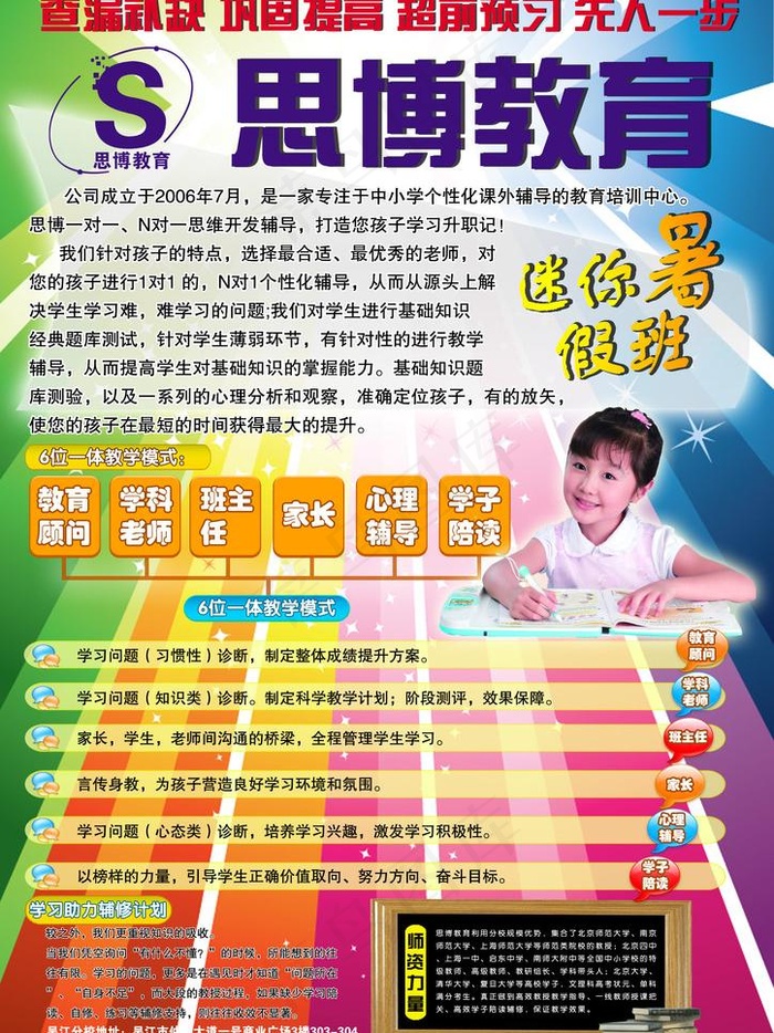 思博教育传单psd模版下载
