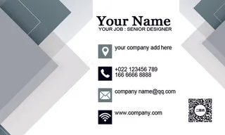 大气简约不规则商务透明名片