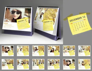 2013蛇年美女台历设计矢量素材