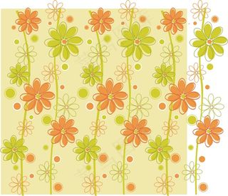 可爱花卉底纹矢量素材