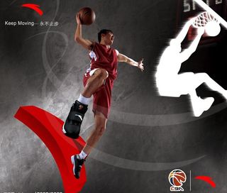安踏篮球鞋广告图片