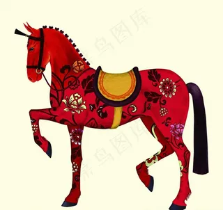 东方树叶马图片