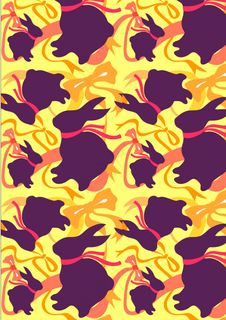 小兔子矢量剪影