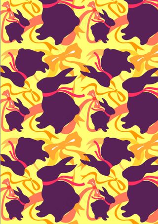 小兔子矢量剪影