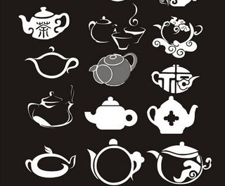 茶壶矢量素材