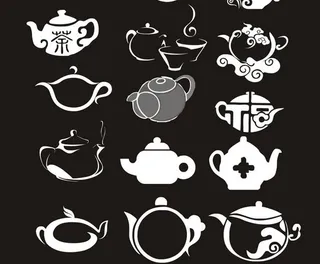 茶壶矢量素材