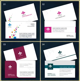 清爽简洁的个人名片设计PSD素材