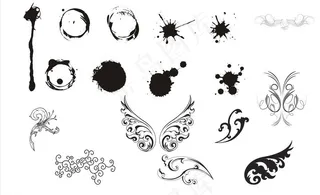 水墨 污点 花纹图片