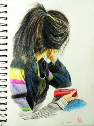 彩色铅笔画图片