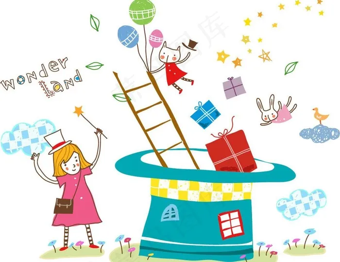 魔法帽图片eps,ai矢量模版下载