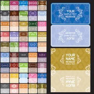 欧式底纹卡片矢量素材