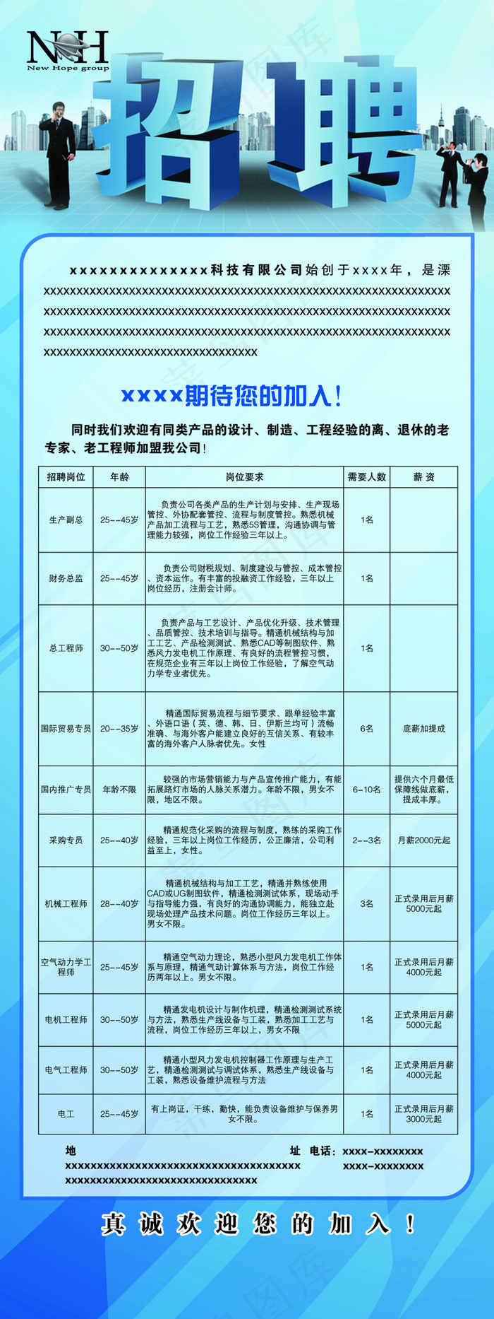 招聘X展架psd模版下载