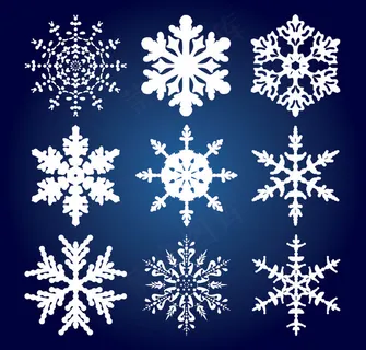 白色雪花纹样矢量素材 白色雪花纹样矢量素材