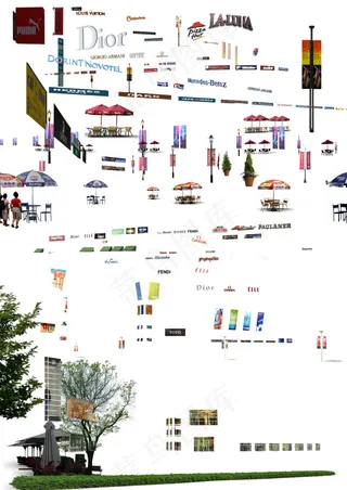 PSD格式日景商业路标等素材