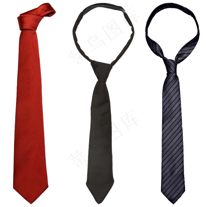 三种男士领带免抠png透明图层素材