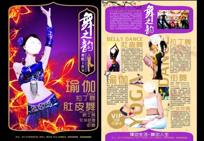 舞蹈宣传单 舞之韵 海报图片(440X300)cdr矢量模版下载