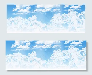 清爽冰块淘宝背景 banner 　