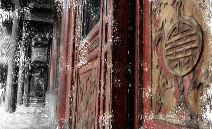 原创故宫门手绘图片