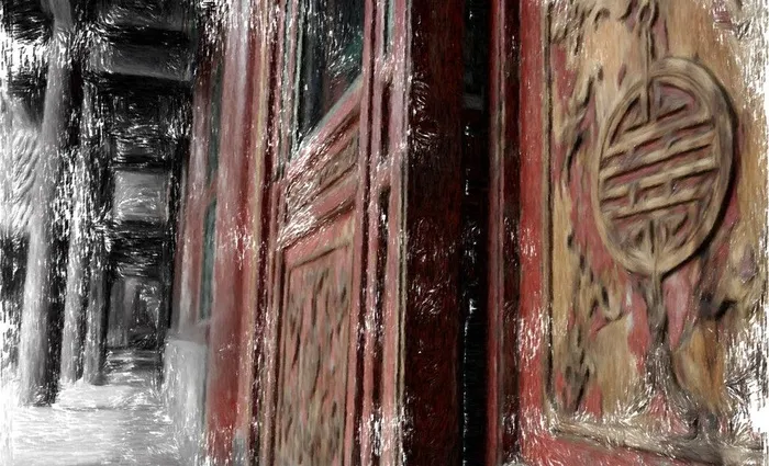 原创故宫门手绘图片