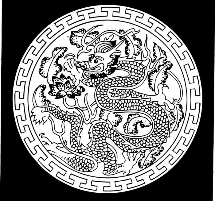 中国龙作品ai矢量模版下载