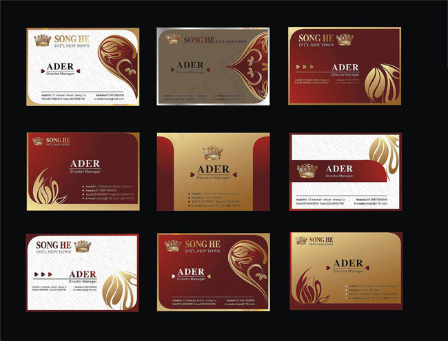 精品企业名片卡片设计矢量素材