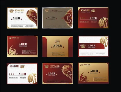 精品企业名片卡片设计矢量素材