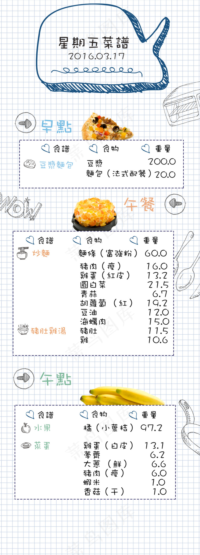 星期五菜单psd模版下载