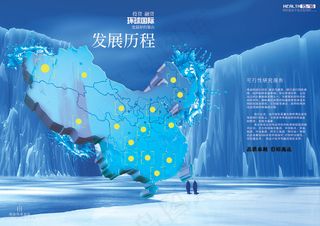 投资公司发展历程画册PSD分