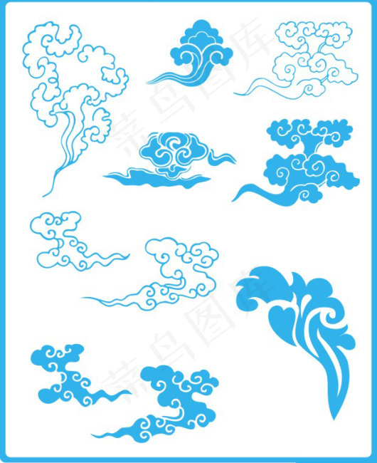 祥云 古典云纹cdr矢量模版下载