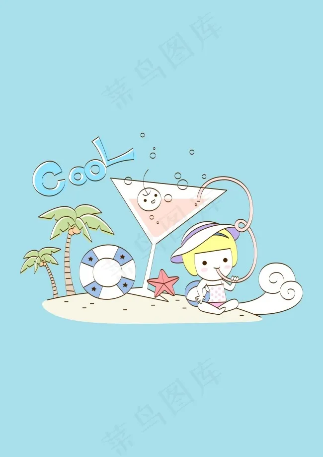 夏日清凉cdr矢量模版下载