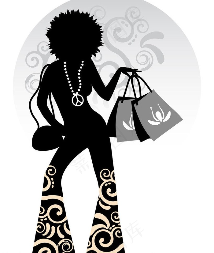 购物美女图片