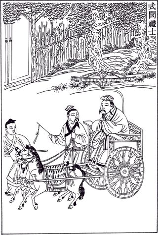 中国古人物线稿插画素材61