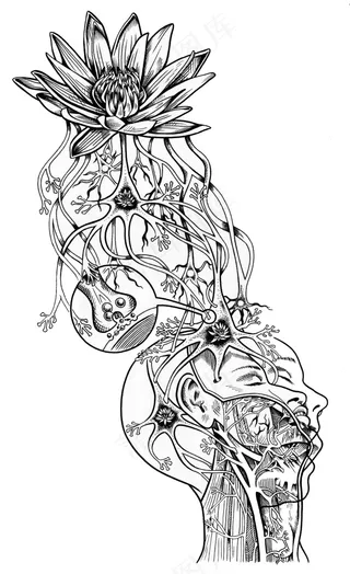 人头创意插画设计图片