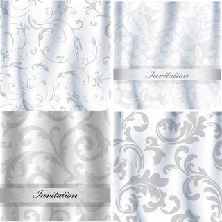 银色的花纹与底纹——矢量素材